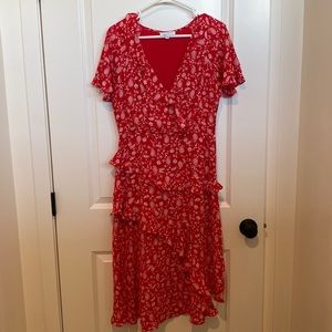 Ruffle Red Dress